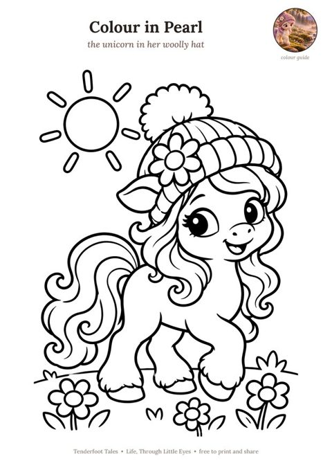 Preview of the Colour in Pearl colouring page