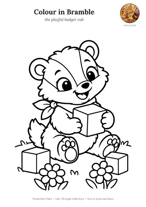 Preview of the Colour in Bramble colouring page